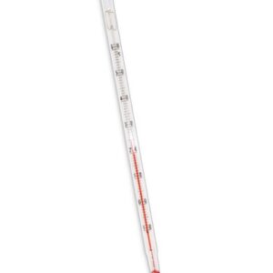 Glass Chemical Thermometer with Internal Scale and Alcohol